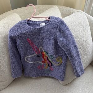 Hanna Andersson Purple Unicorn Sweater